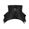 1PC Irregular Pu Leather Belts Long Wide Punk Style Skirt Dress Coat Elastic Waistband Women Fashion Black Brown Corset Belt