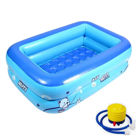 120cm/130cm Inflatable Square Swimming Pool Children Inflatable Pool Bathing Tub Baby Kid Home Outdoor Large Home Outdoor Pool