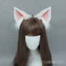 New Hand Made Cat Fox Ears Head Band LOL Cosplay DIY Ear Lolita White Pink Hairband Headwear for Women Girls Costume Accessories