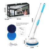 Household telescopic usb rechargeable ceiling floor glass cleaning machine wireless automatic electric window cleaner AA102