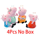 4Pcs/Set Peppa Pig Set Plush Toys George Pig Family Plush Doll Holiday Party Decoration Children's Toys Christmas Gifts