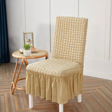 high quality Seersucker chair cover for dining room banquet chair slipcover stretch chair skirt elastic wedding chair decoration