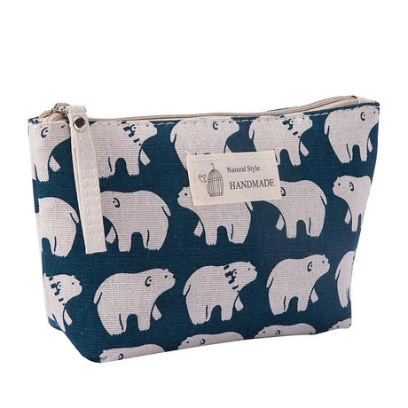 Women Travel Cosmetic Makeup Toiletry Bag Organizer Animal Print Cosmetic Bag Purse Lady Portable Make Up Bag Wash Bag Pouch Kit