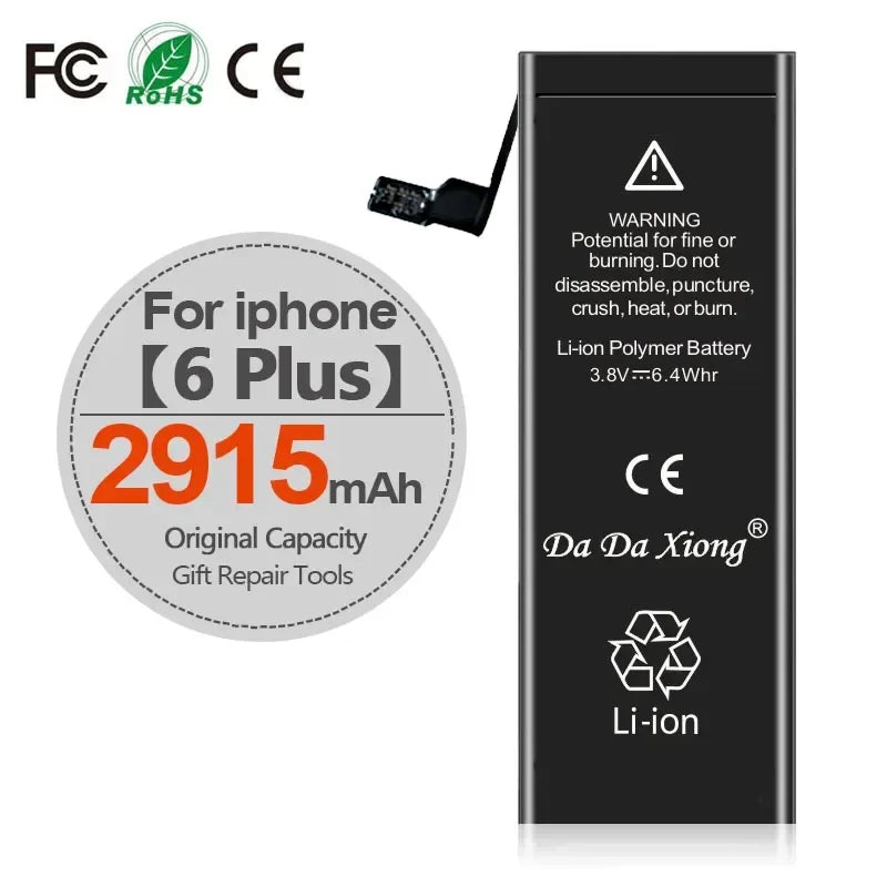 High Capacity Battery For iPhone 4 4S 5 5S 5C SE 2020 6 6S 7 8 SE2 Plus X XR XS 11 Pro Max Mobile Phone Pack New 0 Cycle Seal