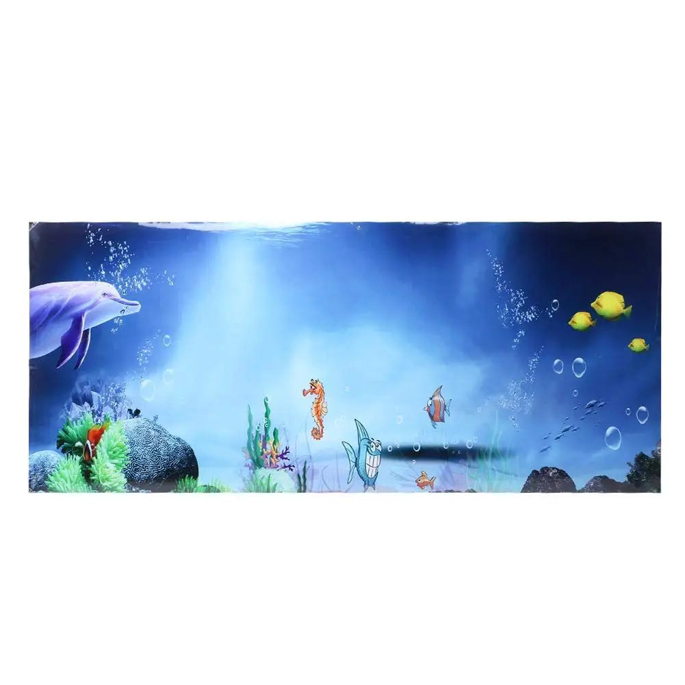 Fish Tank Background Sticker White Yellow Green Blue Cyan Gradient Simple Printing Wallpaper Aquarium Backdrop Decorations PVC