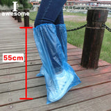 5 Pairs Waterproof Thick Plastic Disposable Rain Polypropylene Shoe Covers High-Top Anti-Slip For Women Men Boot Wholesale