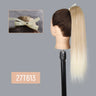 AZQUEEN 55CM Long Straight Bow Tie Ponytail Clip In Hair Extension Natural Brown Blonde Synthetic Pony Tail Hairpieces For Women