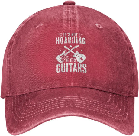 Guitar Lovers Hat It's Not Hoarding If It's Guitars Hat Trucker Hats Baseball Cap Adjustable Sports Unisex Caps