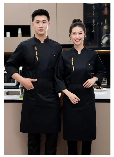 Hotel Chef Uniform Restaurant Chef coat Professional Clothes Cooking Waiter Coat Outfit Kitchen Work Chef Jackets custom logo