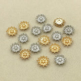 New Arrival! 100pcs Copper Flat Base Flower Centers For Handmade Necklace/Earrings DIY Parts Jewelry Findings&Components