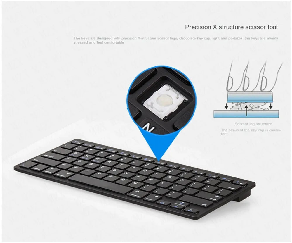 Mini Wireless Keyboard Portable Bluetooths PC Tablet Smart Cell Mobile Phone Computer DIP 78Key for Ipad Accessories Accessories