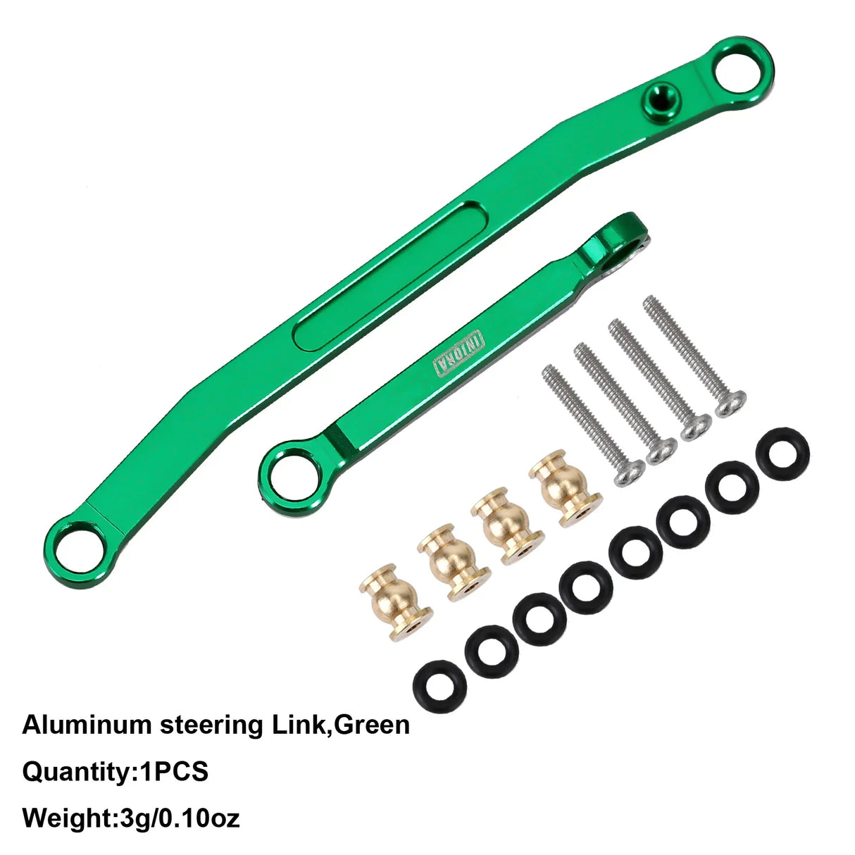 INJORA Aliuminum Steering Link CNC Upgrade Parts for RC Crawler Car Axial SCX24 C10 Deadbolt Jeep JLU Gladiator Bronco