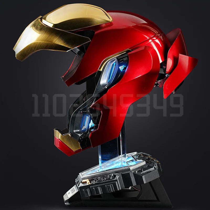 Cartoon Mk50 Wearable 1:1 Iron Man Figures Voice-activated Deformation Helmet Around Marvel Comics Animation Derivatives Toy