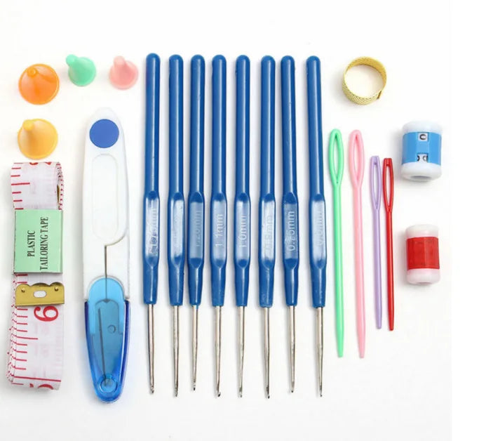 Hot sales16 Different sizes Crochet hooks Needles Stitches knitting Craft Case crochet set in Case Yarn Hook