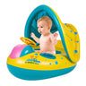 Baby Swimming Ring with Sunshade Pool Float Unicorn Inflatable Swimming Circle Baby Seat Swim Pool Toys Summer Party