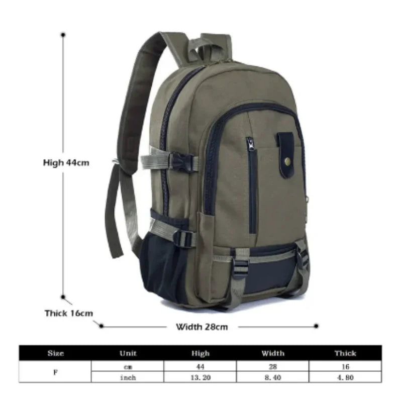 Travel Backpack Men Tactical Militari Mountaineering Bag Men Canvas Large Capacity Backpacks Outdoor Camping Bag Computer Bag