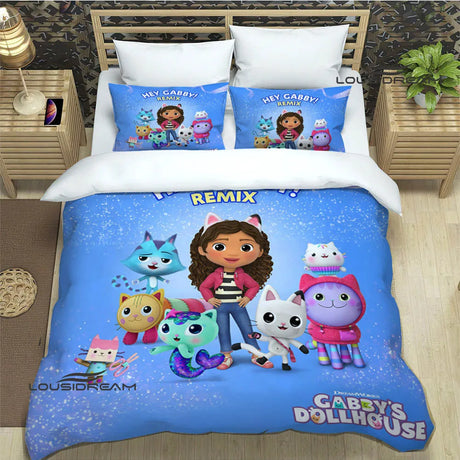 Gabby's Dollhouse Bedding Sets exquisite bed supplies set duvet cover bed comforter set bedding set luxury birthday gift