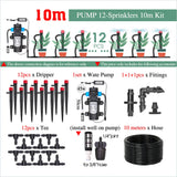 50-5M Garden 13cm Sprinkler Drip Wateing Systems Smart Timer 1/4“ Hose Automatic Irrigation Equipment for Greenhouse Bonsai Yard