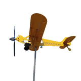 Creative Weather Vane Wind Direction Compass Pipe Airplane Weathervane Windmill 3D Outdoor Garden Decoration Metal Windmill