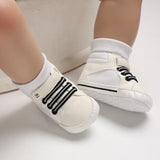 Newborn Boys' Middle top and High top fashion sneakers Boys' and Girls' casual soft cloth bottom anti slip First Walkering shoes