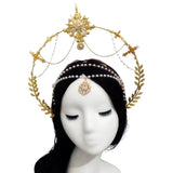 Gorgeous Sun Godmother's Crown Lolita KC Notre Dame Virgin Mary Halo Princess Queen Pope Tiara Headband