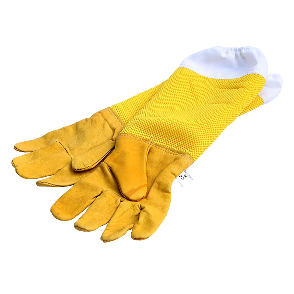 Beekeeper 3D Breathable Cloth Protection Long Sleeve Coverall Gloves Suit  Extra Large Size Beekeeping Bee Farm Tools Supplies