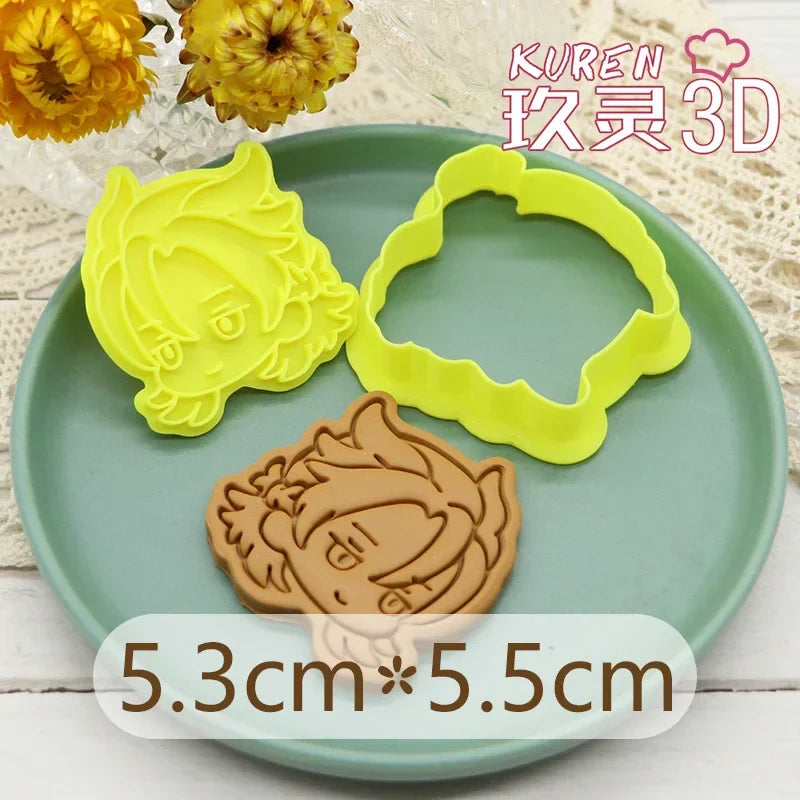 Genshin Impact Neuvillette Cake Tool Animal Cookie Cutter Christmas Cutters Biscuit Stamp Fondant Mould Baking Sugarcraft Molds