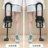 Single-Leg Telescoping Assisted Walking Stick Crutch Support-Free Knee Walker Ankle Fracture Leg Knee Mobility Aids Support