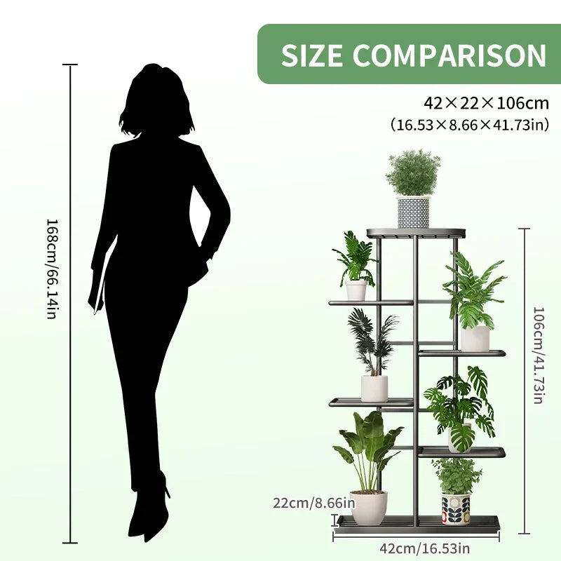 Plant Stand Stand For Flowers Iron 6/7/8Layers Plant Shelf Plant Organizer Storage Plant Holder Display Stand Garden Decoration