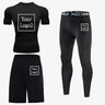 3Pcs Gym Thermal Underwear Men Clothing Sportswear Suits Compression Fitness Breathable Quick Dry Fleece Men Top Trousers Shorts