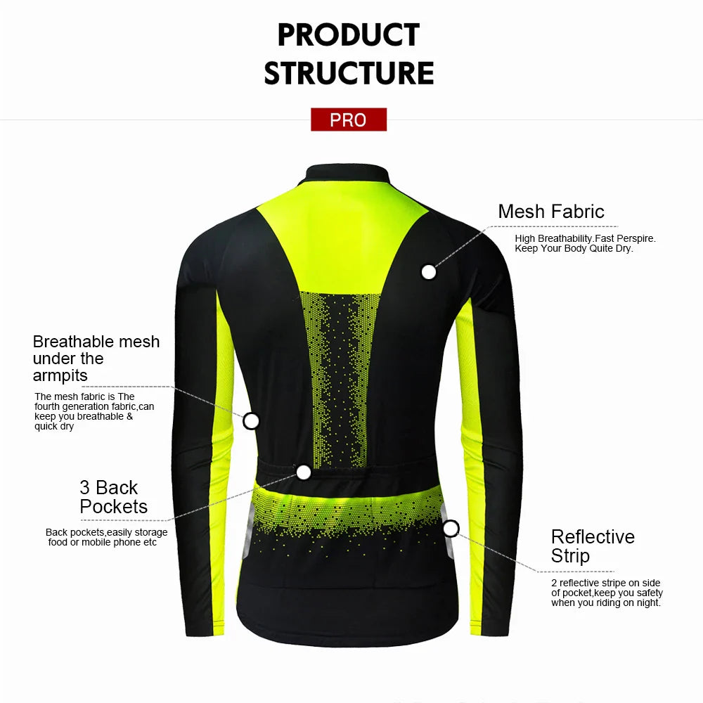 Phtxolue Breathable Long Sleeve Cycling Set Mountain Bike Clothing Autumn Bicycle Jerseys Clothes Maillot Ropa Ciclismo