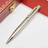 MOM Ca Santos De Rollerball Ballpoint Pens Writing Stationery Luxury Office Gift With Unique Carving Metal Dark Green Silver