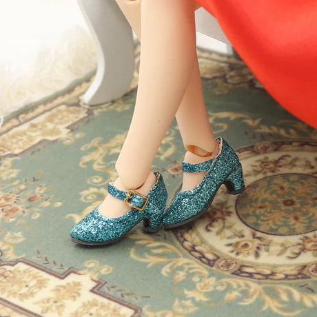2.3cm*1cm Doll Shoes Ob24 22 Doll Noble Bow High Heels With Button For Blythes Licca Azones Ob24 Ob22 Fr Doll Body