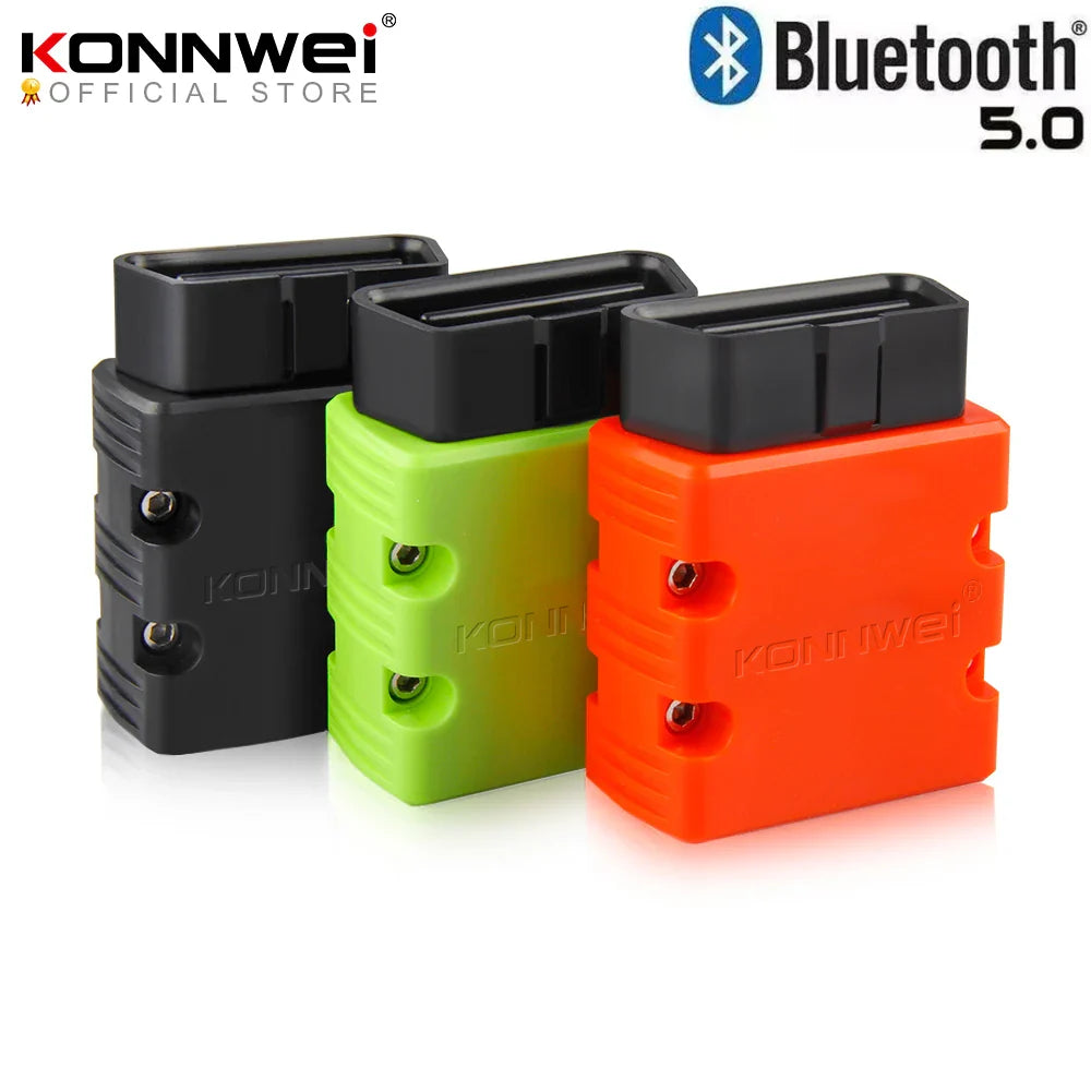 KONNWEI KW902 Elm327 V1.5 Newest Bluetooth-5.0 OBD2 Elm 327 V 1.5 OBD 2 Car Diagnostic Tool Scanner ELM327 for Android IOS Phone