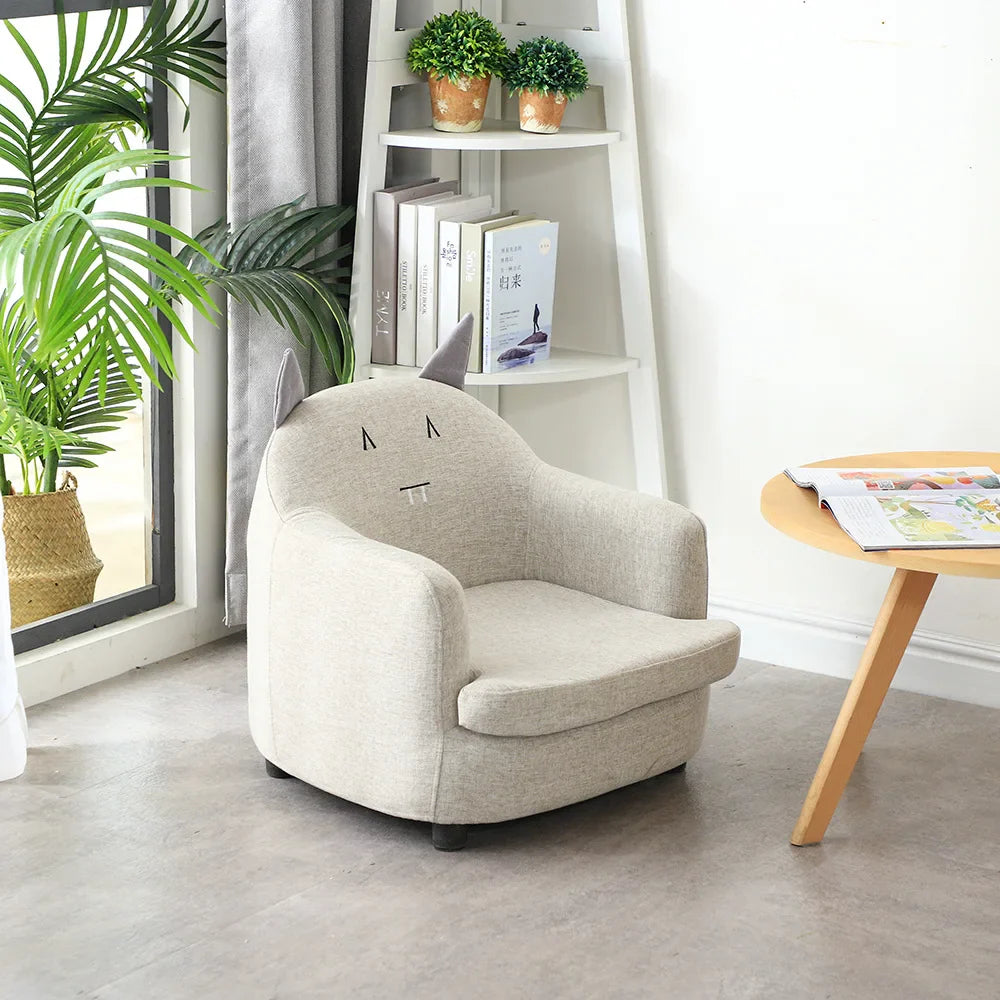 MOMO Children's Sofa Seat Furniture Baby Sofa Chair Cute Girl Boy Cartoon Small Sofa Stool Chair Animal Print Sofa Chair