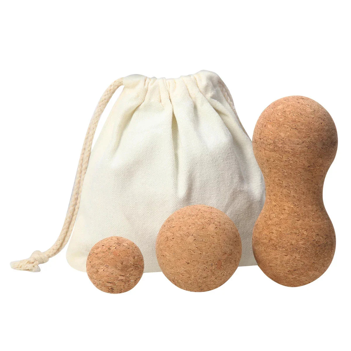 Natural Cork Massage Ball Fascia Peanut Ball Yoga Block Roller Shoulder Cervical Spine Fascia Ball Set Yoga New Exercise Fitness