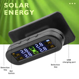 Tire Pressure Monitoring System Temperature Warning Fuel Save With 4 External Sensors Solar TPMS Car Tyre Pressure Monitor