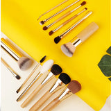 T-ARTE Makeup Brushes Powder Foundation Blusher Eyeshadow Brushes Professional Natural Animal Hair Bamboo Handle Make Up Tools