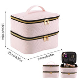 Nailpolish Organizer Bag Removable Nail Box Storage with Zipper Portable High-Capacity Multifunctional Beauty Accessories