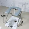 U Shape Pregnant Women Elderly Toilet Stool Bathroom Chair Folding Stainless Steel Bath Seat Stable Anti-Skid Toilet Foot Rest