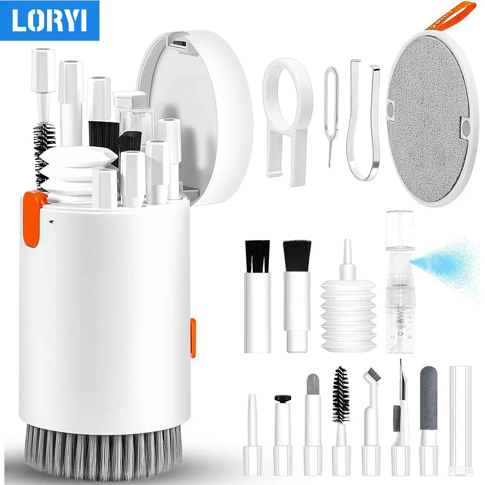 LORYI 20 IN1 Computer Keyboard Cleaning Kit Multifunctional Phone Camera Screen Cleaner With Extended Cleaning Rod For Laptop PC