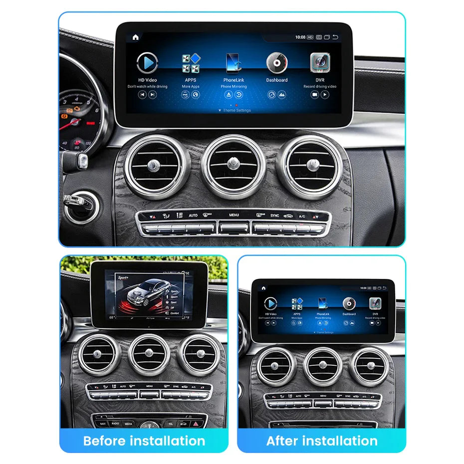 Android 13 Car AutoRadio Intelligence System For Mercedes Benz V W447 GLC X253 C Class W205 C180 C200 C220 C300 C350 Carplay GPS