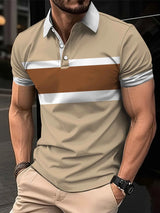 Euro size Fashion Boutique Men's Polo Shirt Summer Casual Business Versatile Clothing Comfortable Breathable Polo sleeve Top