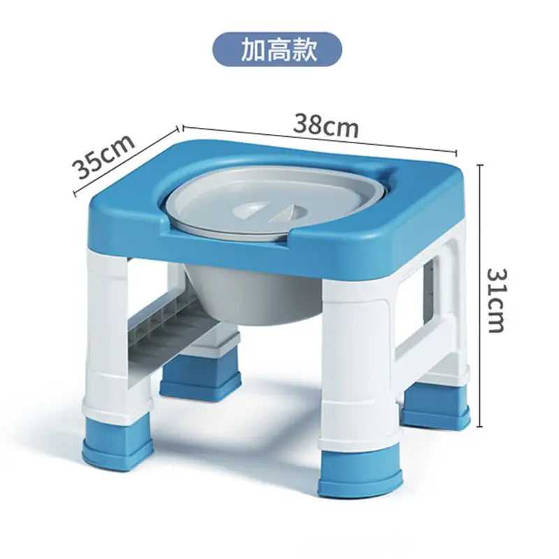 Adjustable Toilet Seat Chair Stool With Bucket Movable Anti Slip Adult Commode For Elderly Pregnant Mobility Aids