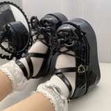 HEYDRESS Cosplay Sweet tea party Mandarin duck shoes Cos Girl Cream Bubbles Bow Kawaii Shoes Lolita Girls High Heel LoliShoes