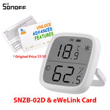 1-10PCS SONOFF SNZB-02D Zigbee Sensor LCD Screen Smart Temperature Humidity Sensor ZigBee 3.0 Works ZBBrige-P Alexa Google Home