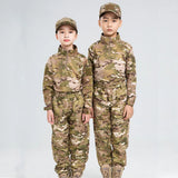 Boys Military Tactical Army Uniform Hunting Clothing Sets Children Airsoft Camouflage Suits Hiking Training Outdoor Parent-child