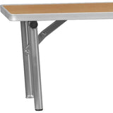 72'' x 12''   Birchwood Bar Top Riser with Silver Legs mesa bar  table  haute