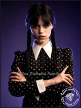 Gothic Girl Wednesday Addams Diamond Painting Dark Art  Jenna Ortega Horror Tv Full Cross Stitch Mosaic Halloween Home Decor