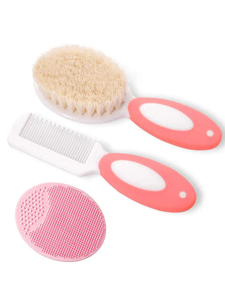 Baby Hair Brush Set for Newborn Toddlers Soft Bristles Cradle Cap Brush Gift Baby Care Accessories Infant Bathing Soft Comb